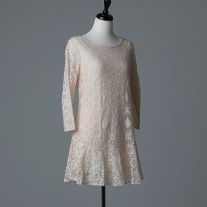 Lace Free People Mini Off White with Slip